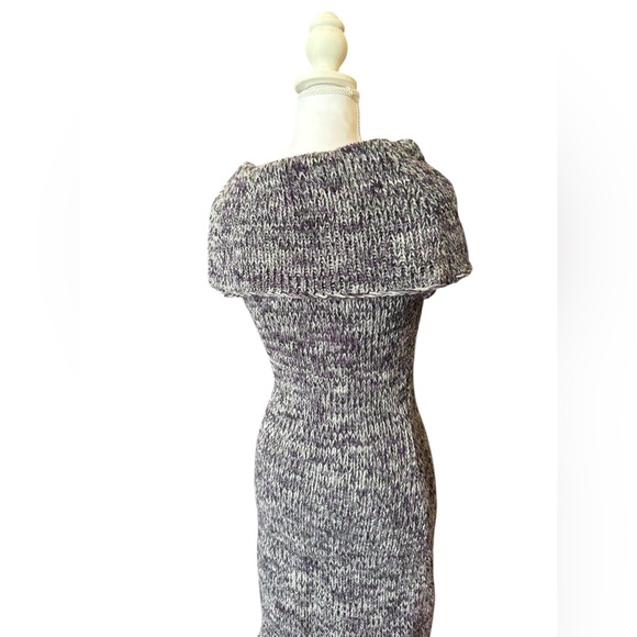 Say What? Womens Y2K Purple Gray Knit Sweater Dress Size Small Preppy Whimsygoth - Picture 6 of 8